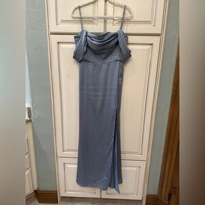 Azazie Saige Dusty Blue Dress
